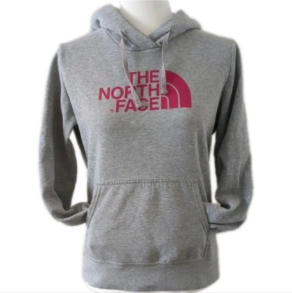 The North Face Sweatshirt Hoodie S/P Gray Pullover Pink Womens Gorp Core